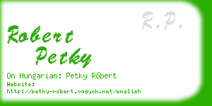 robert petky business card